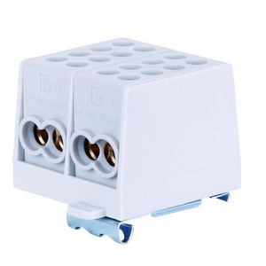 Verbindingsklem 25m2 2-polig 2x2 in-2x2 uit 2xgrijs