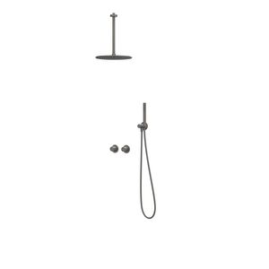 Afbouwdeel regendouche IVY combiset Bond 3 inbouwthermostaat symmetry gebor. metal black CSB3GMAFCC incl. inbouwbox
