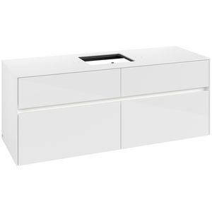 Wastafelonderkast Collaro 1400x548x500mm Glossy White C131B0DH