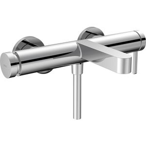 Badmengkraan eengreeps opbouw Finoris Brushed Black Chrome