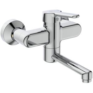 Ceraplus 2 wandmengkraan chroom draaibare uitloop 150mm incl. afsluitbare s-koppeling