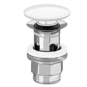 Push open plug met keramische afdekking wit