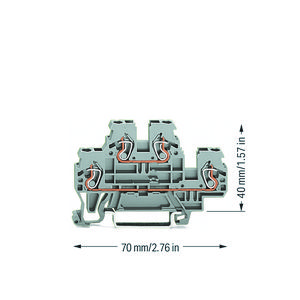 2-etageklem Rijg-/rijgklem L/L grijs VVE=50
