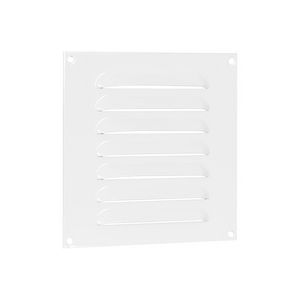 ALU schoepenrooster vlak model 150x150mm wit