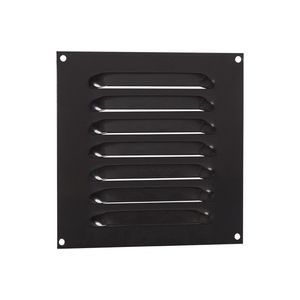 ALU schoepenrooster vlak model 150x150mm bruin