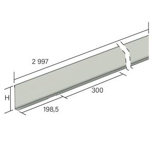 Lengte a 3m. Scheidingsschot Thvz middelzware sport H30