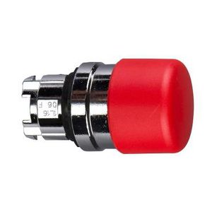 Drukknop paddestoel 30mm Terugvering 22mm Rood chroom