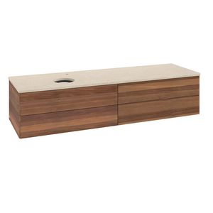 Wastafelonderkast Antao 1600x360x500mm Warm Walnut K26053HM