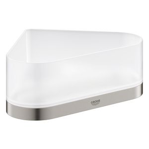 Selection korf met houder hoekmontage 41038DC0 supersteel (rvs look)