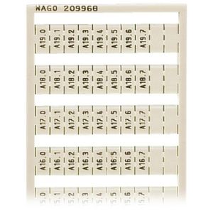 WSB-markeringskaart als kaart bedrukt wit 209-968 VVE=5