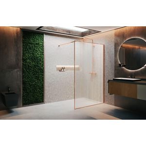 Inloopdouche HP-ART 90 ver. 870-885x2000mm helder glas profiel Brushed gold