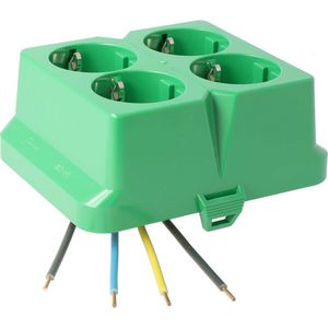 Deksel viervoudige contactdoos AK2-C4 groen VVE=10