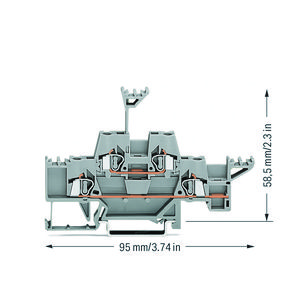 2-etageklem Rijg-/rijgklem+extra dwarsbrug gr 280-543 VVE=50