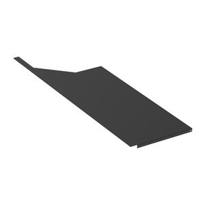 Hoekaanzetstukdeksel rechts 500mm zwart KG281