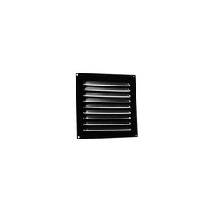ALU schoepenrooster vlak model 200x200mm bruin