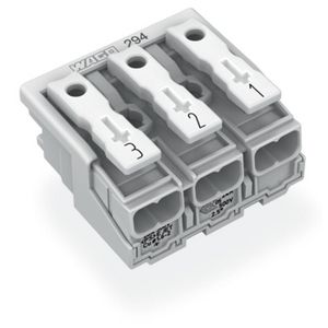 Kroonklem Drukknop extern z. PE-contact wit 294-5043 VVE=500