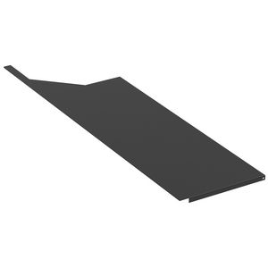 Hoekaanzetstukdeksel rechts 600mm zwart KG281