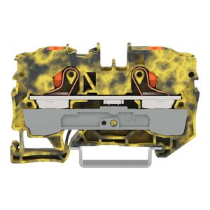 2-draads rijgklem Met drukknop 10 mm2 donkergrijs VVE=25