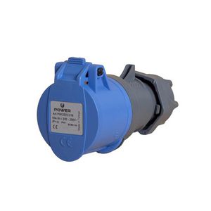 Contrastekker 3-polig 16A IP44 blauw