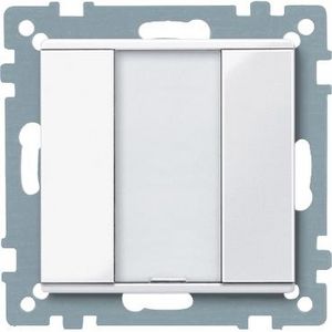 Impulsdrukker 1-voudig plus Actief wit Systeem M KNX