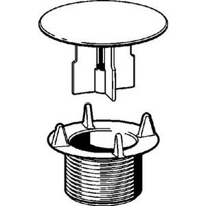 Afmontageset 70 kunststof/verchroomd