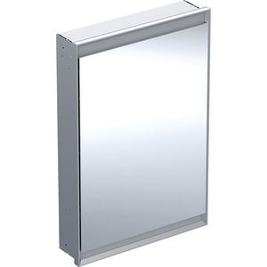 Inbouw spiegelkast 1 deur scharnieren rechts 60x90cm ComfortLight aluminium ONE excl. ruwbouwbox