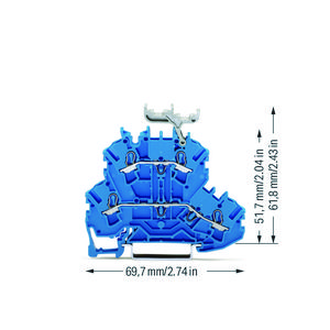 2-etageklem Rijg-/rijgklem N/N blauw 2002-2234 VVE=50