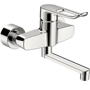 Wastafelkraan eengreeps wandmontage, DN15 uitloop 150mm b