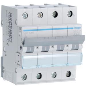 Installatieautomaat 3-polig + Nul 6A C-karakteristiek 6kA