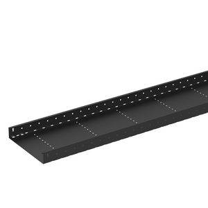 Lengte a 3m. Kabelgoot zijperforatie 330mm D1mm zwart KG281