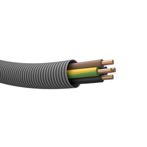 Haspel a 100m. voorbedrade buis PROFIT 16 gy VD Eca 3G2,5+1,5 RF300 (geel/groen-blauw-bruin-zwart)