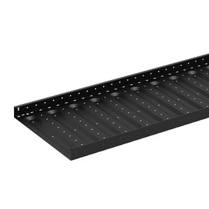 Lengte a 3m. Kabelgoot geprofileerde 500mm D1mm zwart KG281