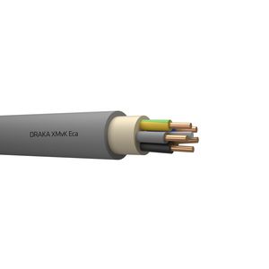 Doos a 100m. XMvK Eca 450/750V gy# 5G1,5mm² (geel/groen-blauw-bruin-zwart-grijs)