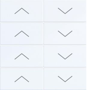 Afdekking KNX taster 8-v hoog/laag A.x/C.x lichtwit mat