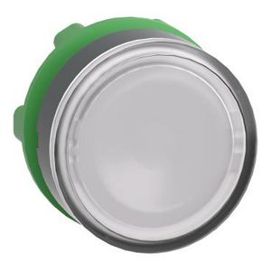 Kop drukknop Verlicht Verz. Terugv. BA9S 22mm Wit