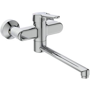 Ceraplus 2 wandmengkraan chroom draaibare uitloop 250mm incl. afsluitbare s-koppeling