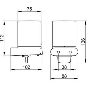 Lotiondispenser met kunststof glas 11652010100