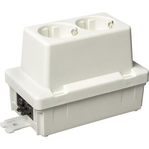 Wandcontactdoos 2-v GST18 voeding trekdoos recycled VVE=5