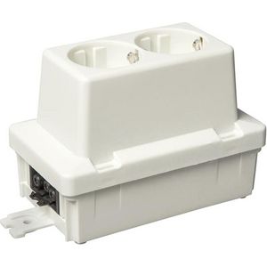 Wandcontactdoos 2-v GST18 voeding einddoos recycled