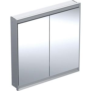 Inbouw spiegelkast 2 deuren 90x90cm ComfortLight aluminium ONE excl. ruwbouwbox