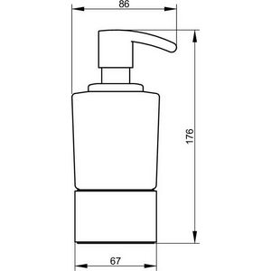 Zeepschuimdispenser tafelmodel, m.houder en pomp 11653019001
