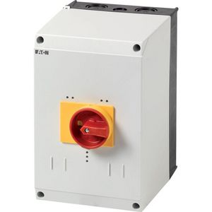 Kast kunststof IP65 leeg PKZM4 knop rood/geel