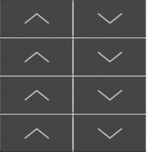 Afdekking KNX taster 8-v hoog/laag A.x/C.x nachtzwart mat