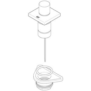Bedieningselement inbouwmontage 140x95x90mm Messing geb