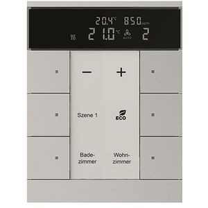 HVAC-CO2 sensor KNX - ClimaEco Alu zilver 6f CE