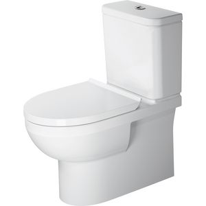 DURAVIT NO.1 #218209 staand closet tbv duoblok 650mm wit diepspoel rimless voor op closet gemonteerde stortbak 4,5ltr. PK. (excl. zitting / reservoir)