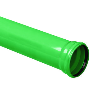 Lengte a 5mtr. PVC Ultra-3 schoon water afvoerbuis groen (HWA) 250mm SN8 TRM=1x mof