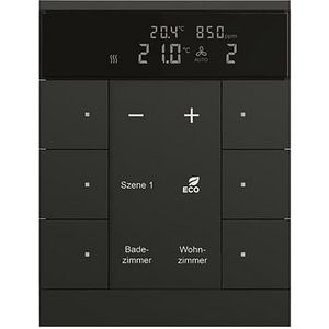 HVAC-CO2 sensor KNX - ClimaEco Mat zwart 6f CE