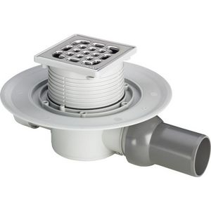 Badkamerafvoer 40x50 kunststof/grijs