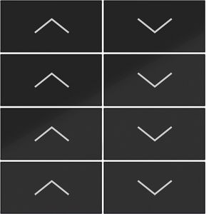Afdekking KNX taster 8-v hoog/laag A.x/C.x zwart glanzend